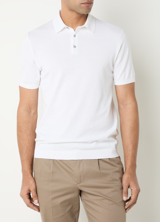 Boggi Milano Regular fit polo in zijdeblend