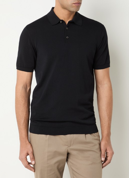 Boggi Milano Regular fit polo in zijdeblend