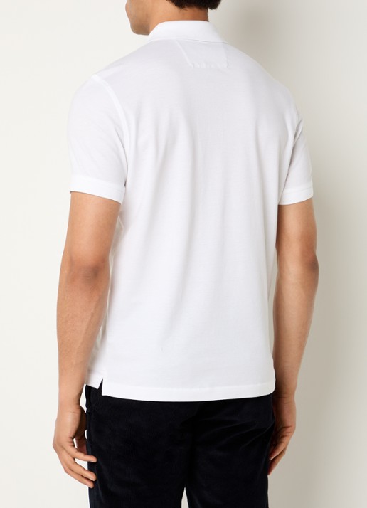 Boggi Milano Regular fit polo met logoprint - achterkant 4 wit