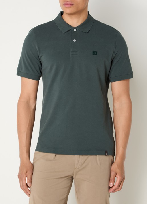 Boggi Milano Regular fit polo met logoprint