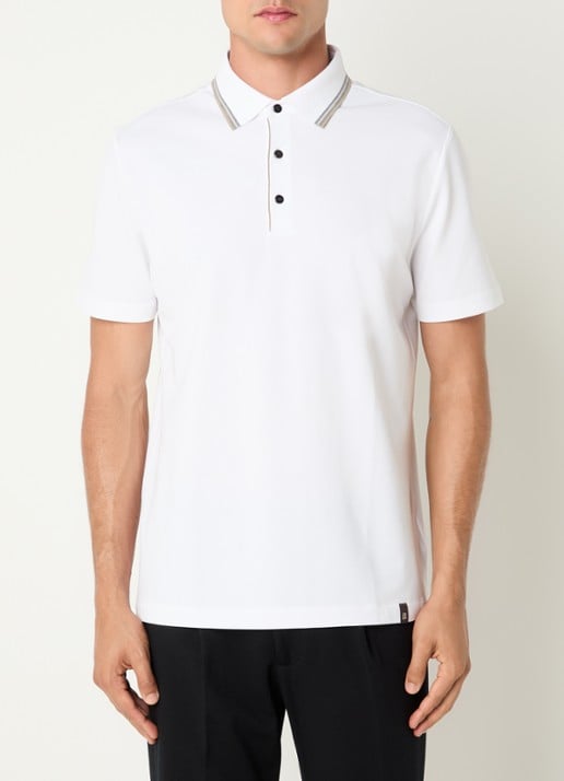 Boggi Milano Regular fit polo met stretch