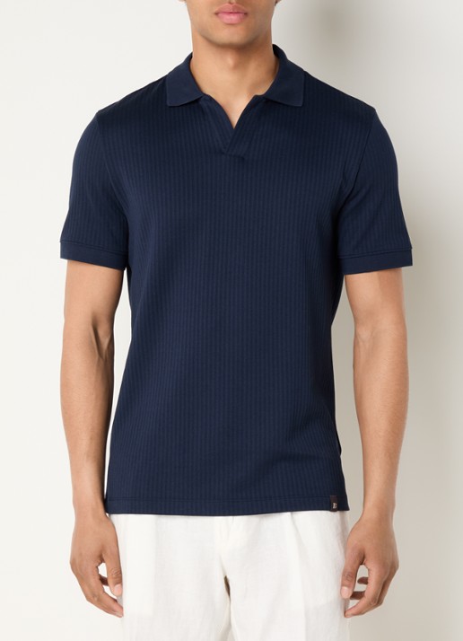 Boggi Milano Regular fit polo met structuur