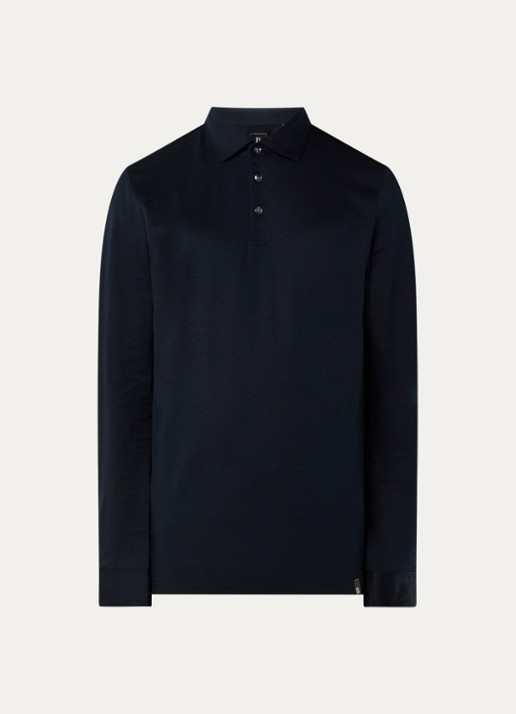 Boggi Milano Regular fit polo  - voorkant 2 donkerblauw