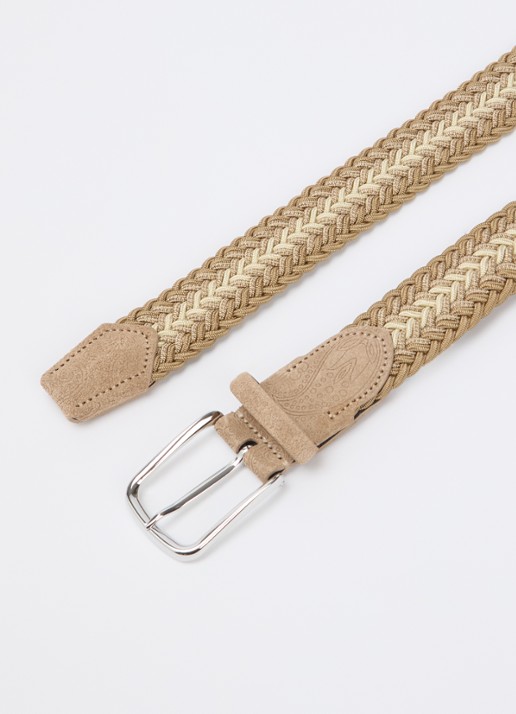 Boggi Milano Riem met suède details - detail beige