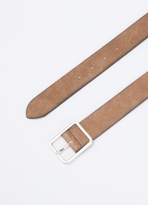 Boggi Milano Riem van suède - detail 2 bruin