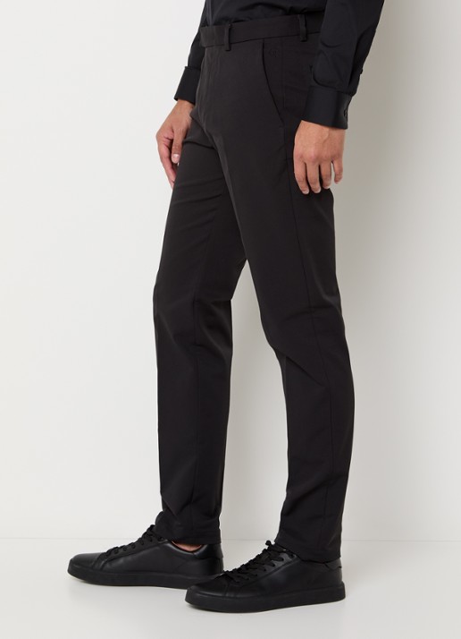 Boggi Milano Rory slim fit pantalon met steekzakken en stretch - detail 4 zwart