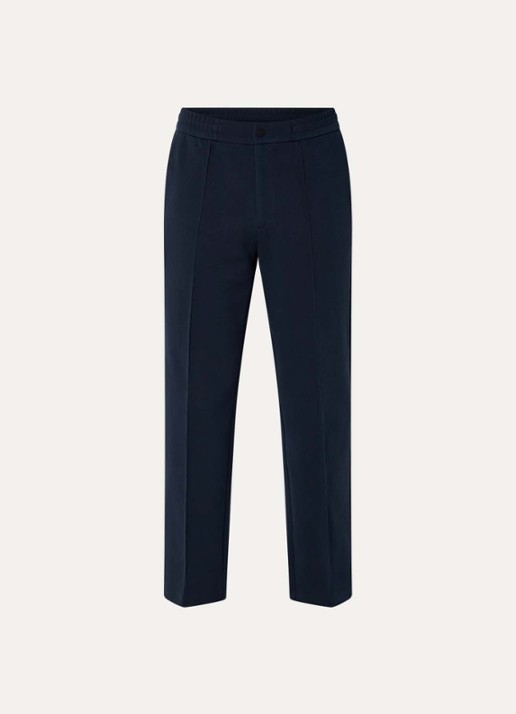 Boggi Milano Slim fit chino met steekzakken - voorkant 2 donkerblauw