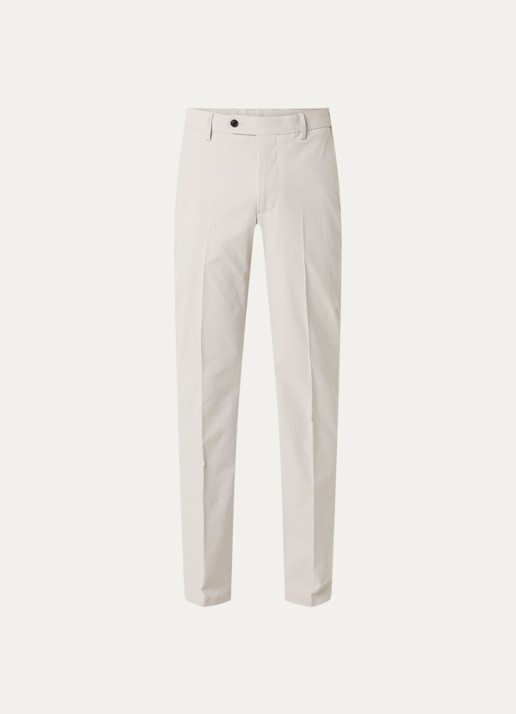 Boggi Milano Slim fit chino met steekzakken - voorkant 3 lichtgrijs