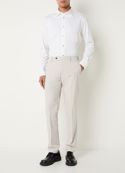 Boggi Milano Slim fit chino met steekzakken - voorkant 4 lichtgrijs