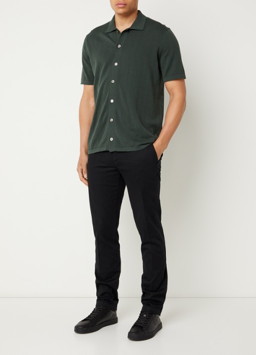 Boggi Milano Slim fit chino met steekzakken - voorkant 5 zwart