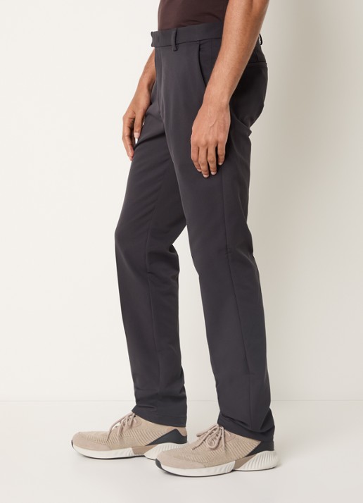 Boggi Milano Slim fit chino met steekzakken - detail 4 donkergrijs