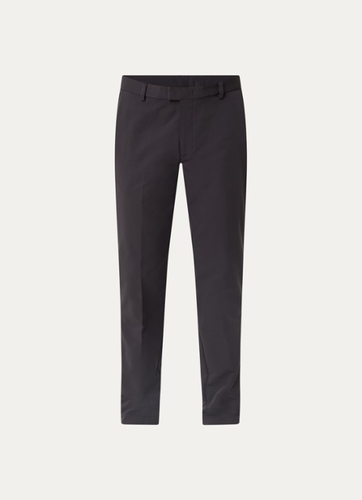 Boggi Milano Slim fit chino met steekzakken - voorkant donkergrijs