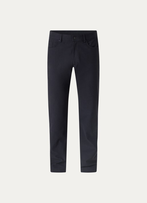 Boggi Milano Slim fit chino met steekzakken - voorkant 2 donkerblauw