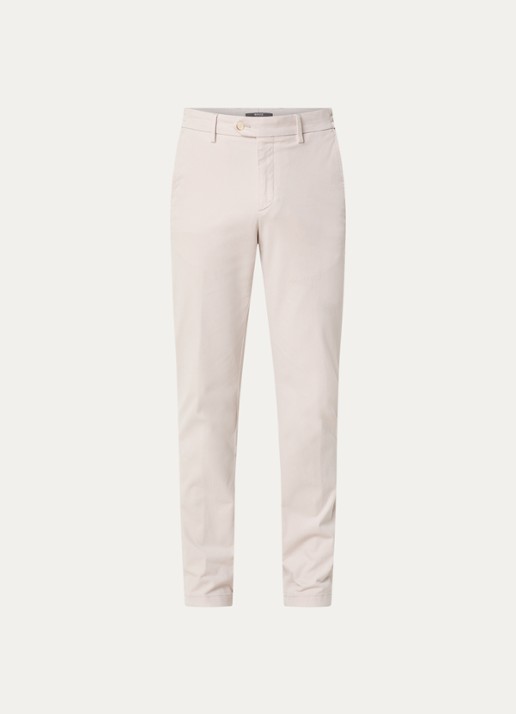 Boggi Milano Slim fit chino met steekzakken - voorkant 4 zand