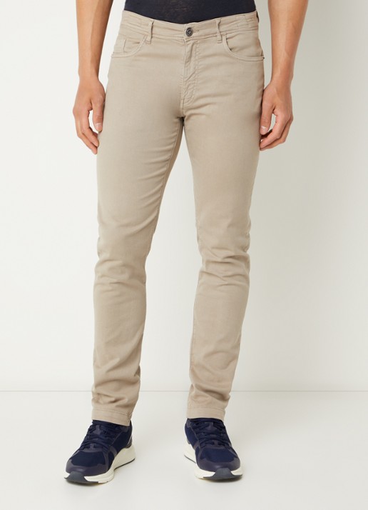 Boggi Milano Slim fit jeans met gekleurde wassing en steekzakken