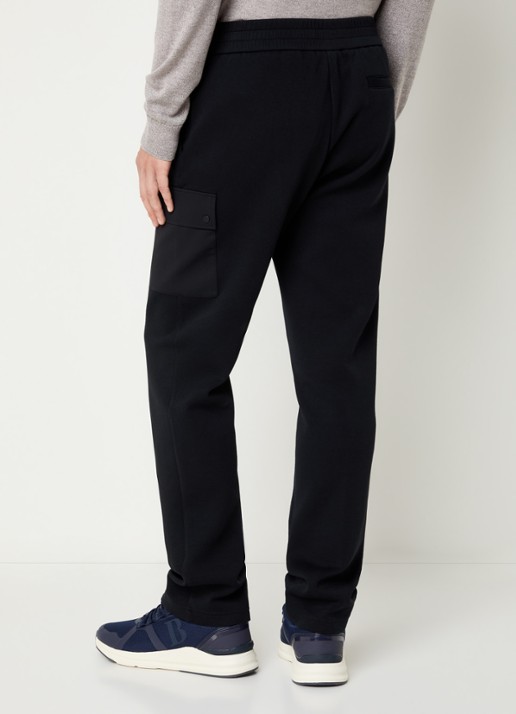 Boggi Milano Slim fit joggingboek met klepzak - achterkant 5 zwart