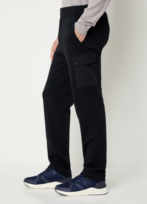 Boggi Milano Slim fit joggingboek met klepzak - detail 2 zwart