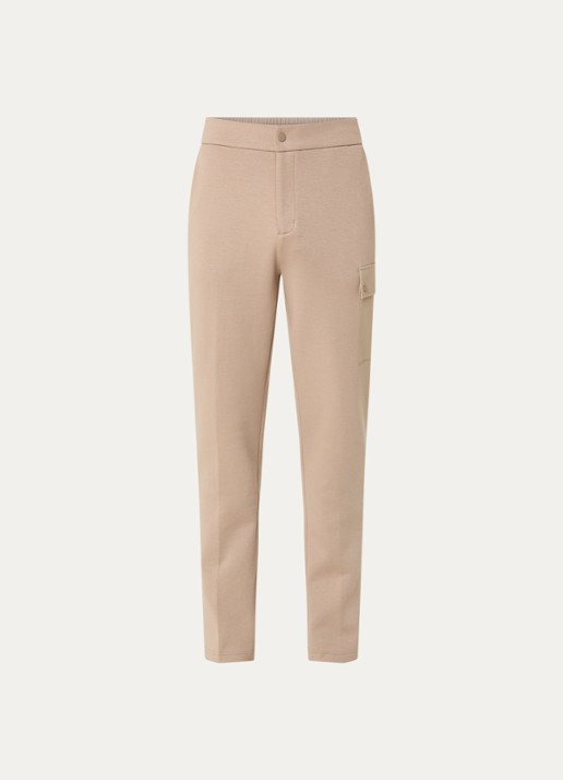 Boggi Milano Slim fit joggingbroek met klepzakken - voorkant 4 camel