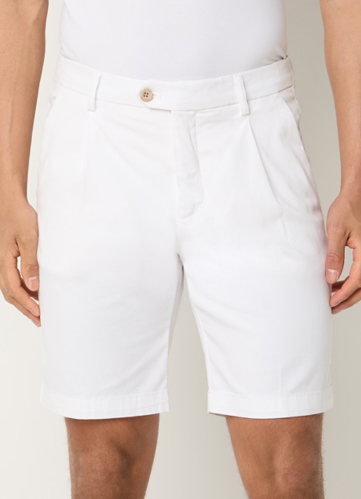 Boggi Milano Slim fit korte broek met steekzakken