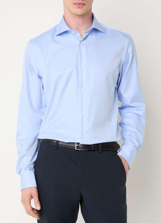 Boggi Milano Slim fit overhemd met cut away kraag