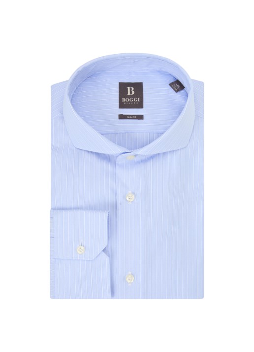 Boggi Milano Slim fit overhemd met streepprint