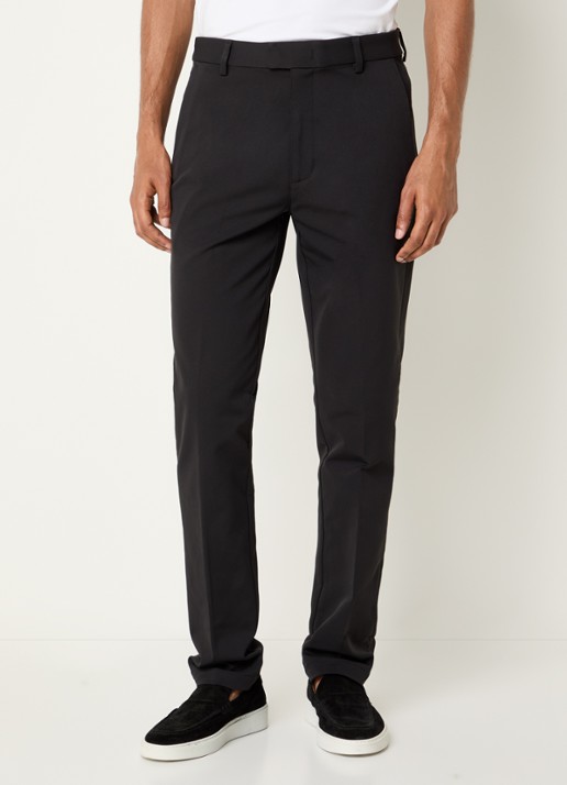 Boggi Milano Slim fit pantalon met persplooi en steekzakken