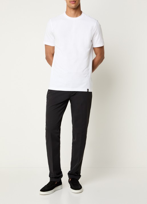 Boggi Milano Slim fit pantalon met persplooi en steekzakken - voorkant 5 zwart