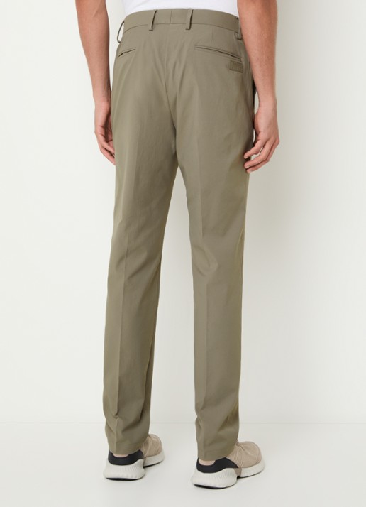 Boggi Milano Slim fit pantalon met steekzakken - achterkant olijfgroen