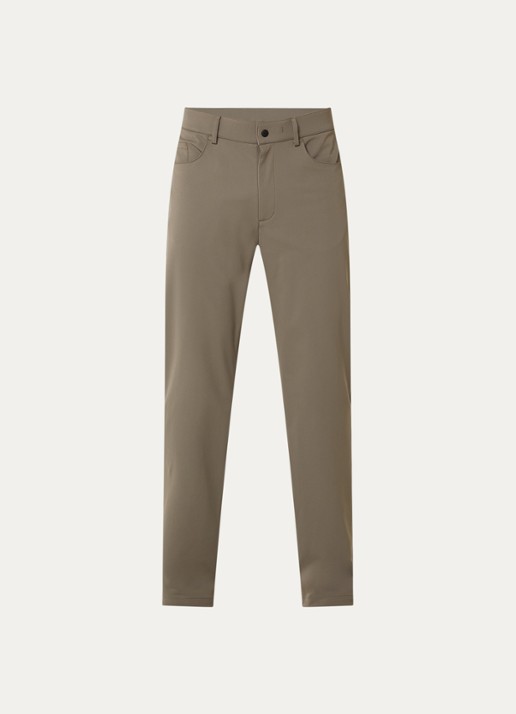Boggi Milano Slim fit pantalon met steekzakken - voorkant donkerbeige