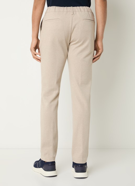 Boggi Milano Slim fit pantalon met steekzakken - achterkant beige