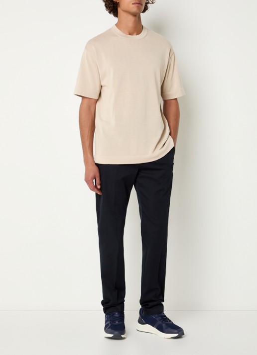 Boggi Milano Slim fit pantalon met steekzakken - voorkant 5 donkerblauw