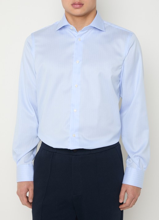 Boggi Milano Slim fit strijkvrij overhemd met streepprint
