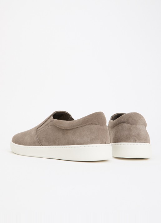 Boggi Milano Slip-on van suède - achterkant 5 taupe