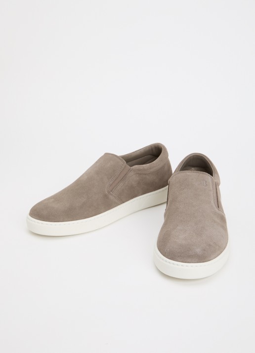 Boggi Milano Slip-on van suède - detail 2 taupe