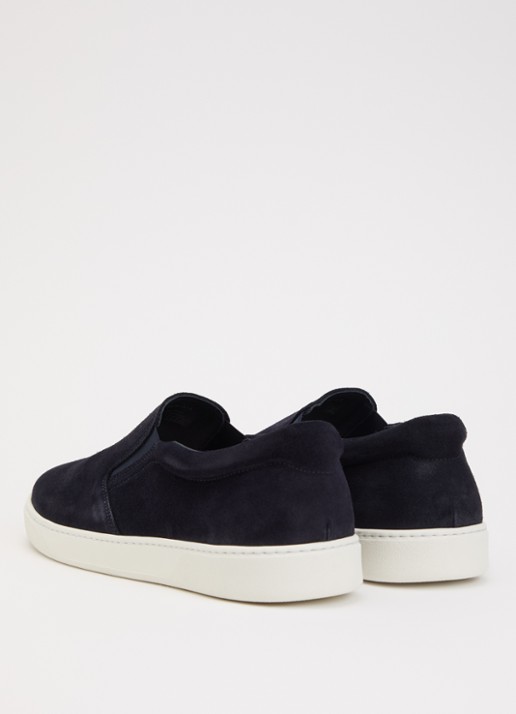Boggi Milano Slip-on van suède - achterkant 5 donkerblauw
