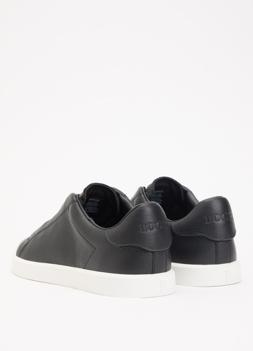 Boggi Milano Sneaker van leer met logo - achterkant zwart