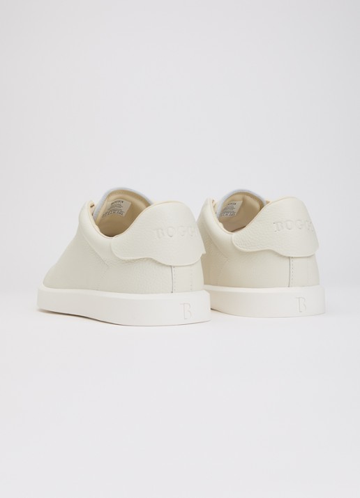 Boggi Milano Sneaker van leer - achterkant 5 gebroken wit