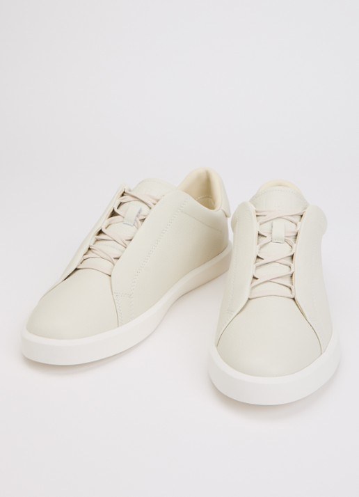 Boggi Milano Sneaker van leer - detail 2 gebroken wit