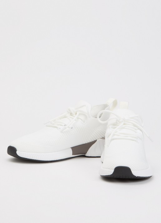 Boggi Milano Sneaker van mesh met logo - detail 3 wit