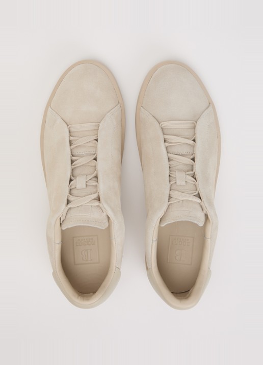 Boggi Milano Sneaker van suède - detail 3 beige