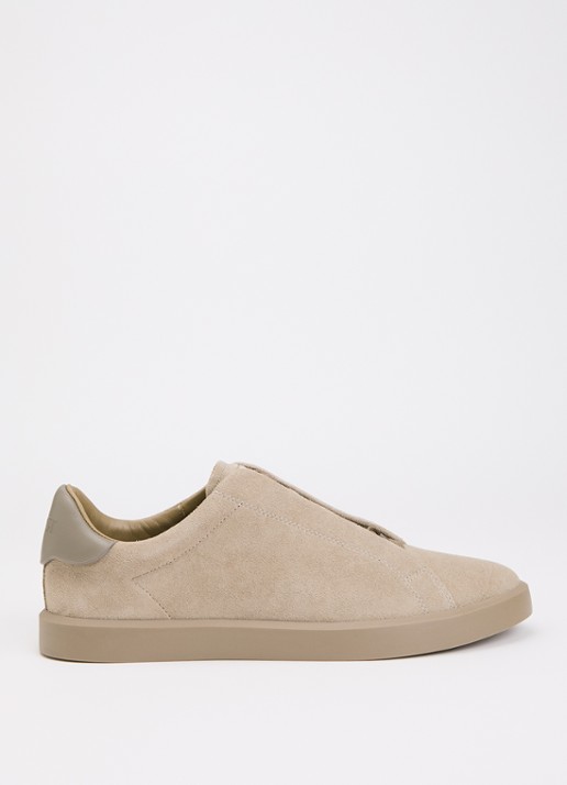 Boggi Milano Sneaker van suède - voorkant 5 beige