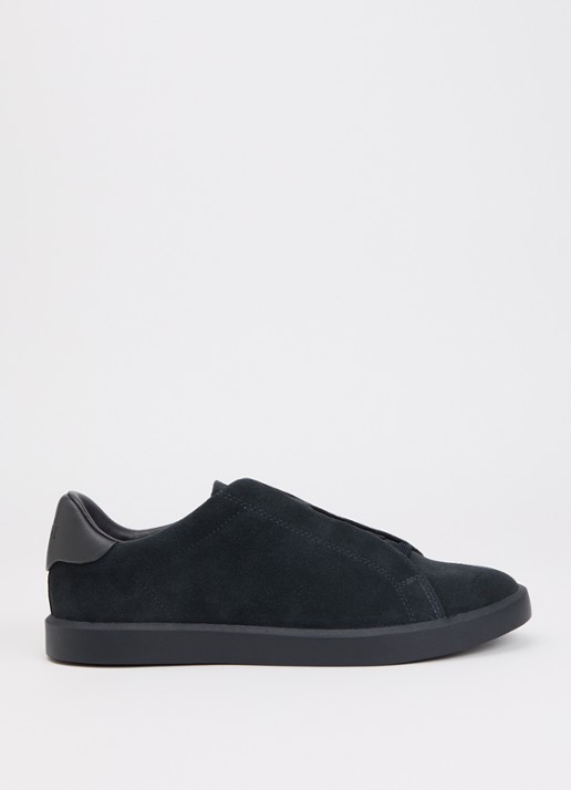 Boggi Milano Sneaker van suède - voorkant 4 donkerblauw