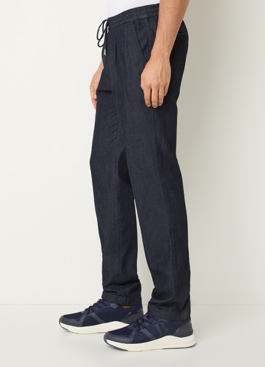 Boggi Milano Straight fit chino met steekzakken - detail 3 indigo