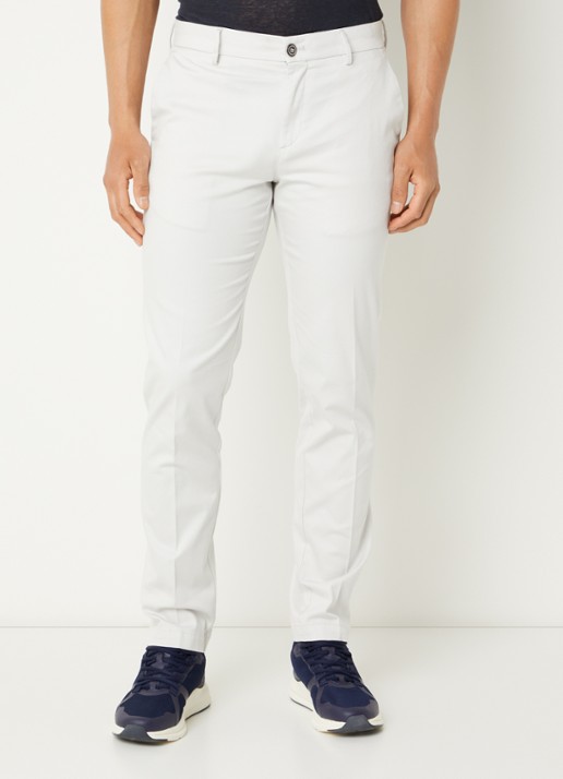 Boggi Milano Straight fit chino met steekzakken
