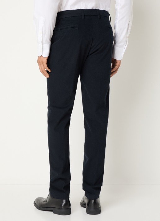 Boggi Milano Straight fit chino met steekzakken - achterkant 3 donkerblauw