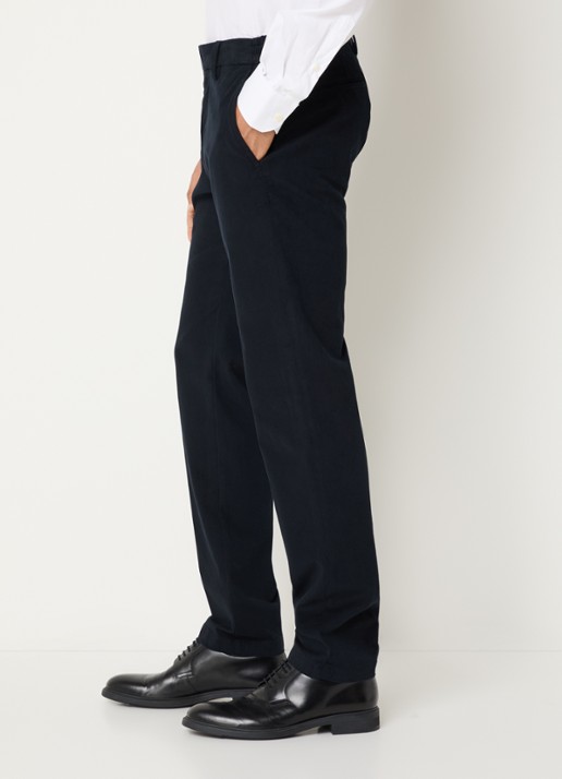 Boggi Milano Straight fit chino met steekzakken - detail 2 donkerblauw