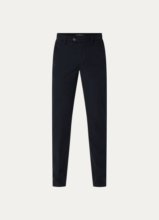 Boggi Milano Straight fit chino met steekzakken - voorkant 4 donkerblauw
