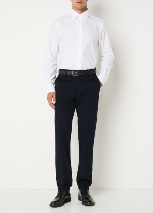 Boggi Milano Straight fit chino met steekzakken - voorkant 5 donkerblauw