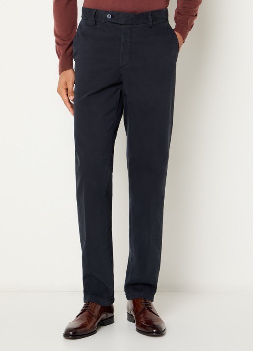 Boggi Milano Straight fit chino met steekzakken