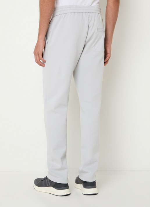 Boggi Milano Straight fit joggingbroek met steekzakken - achterkant 5 lichtgrijs